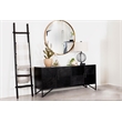 Riddell 4-door Wood Reeding Accent Cabinet Matte Black