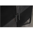 Riddell 4-door Wood Reeding Accent Cabinet Matte Black