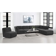Sunny Square Upholstered Ottoman Dark Charcoal