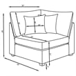 Cambria 4-piece Upholstered Modular Sectional Sofa Grey
