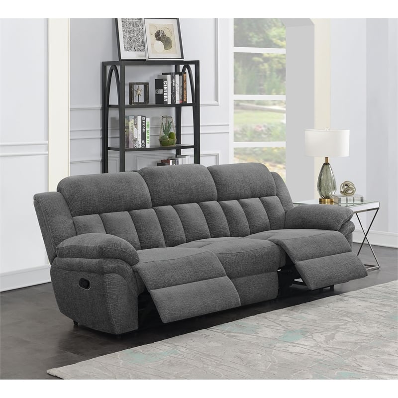 Bahrain Upholstered Motion Sofa Charcoal
