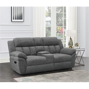 Bahrain Upholstered Motion Loveseat Charcoal