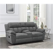 Bahrain Upholstered Motion Loveseat Charcoal
