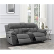 Bahrain Upholstered Motion Loveseat Charcoal