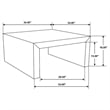 Odilia Square Solid Wood Coffee Table Auburn