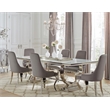 Antoine 7-piece Rectangular Glass Top Dining Table Set Grey