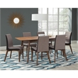 Redbridge 7-piece Rectangular Dining Set Natural Walnut