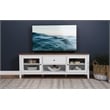 Hollis 2-door Wood 67-inch TV Stand with Drawer Brown and White