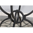 Aviano Round 48-inch Glass Top Metal Dining Table Gunmetal
