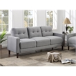 Bowen Upholstered Track Arm Tufted Sofa Grey