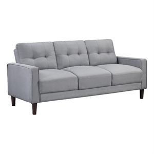 Bowen Upholstered Track Arm Tufted Sofa Grey