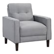 Bowen Upholstered Track Arm Tufted Accent Chair Grey