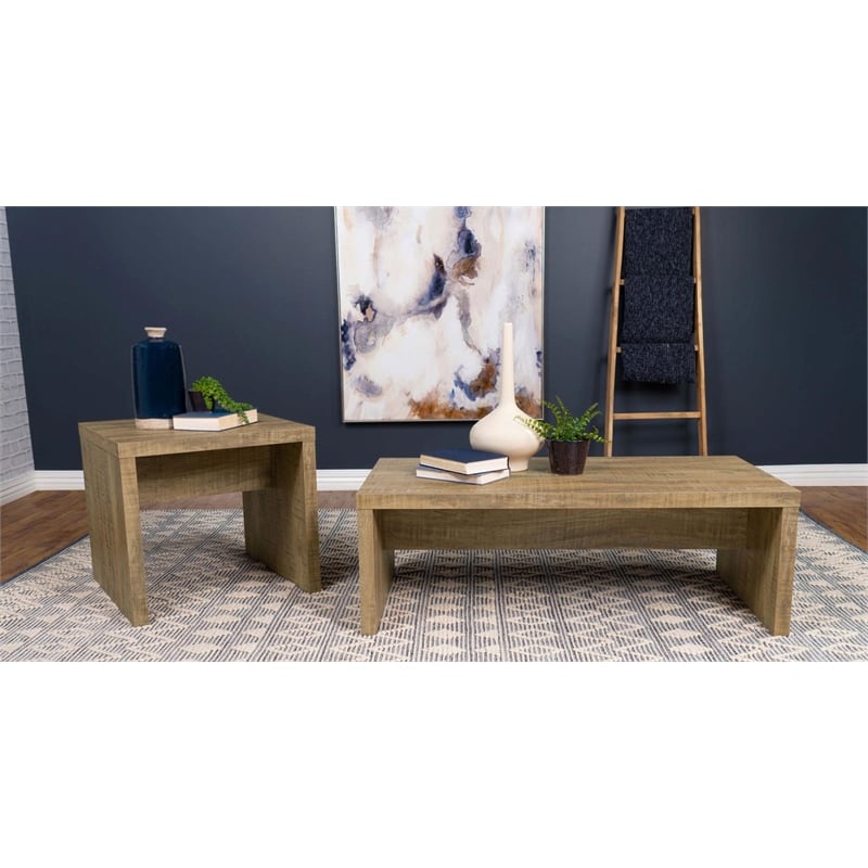 Lynette Rectangular Engineered Wood Coffee Table Mango