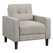 Bowen Upholstered Track Arm Tufted Accent Chair Beige