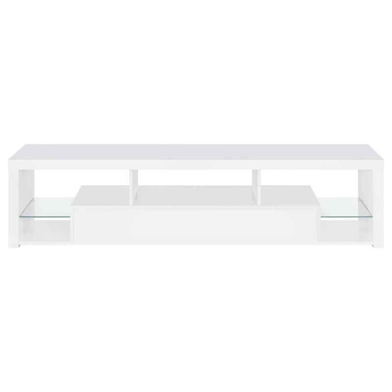 Jude 2-drawer Engineered Wood 71-inch TV Stand High Gloss White