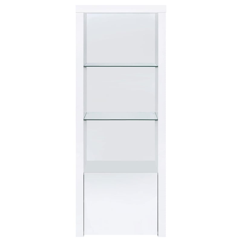 Jude 3-shelf Engineered Wood Media Tower High Gloss White