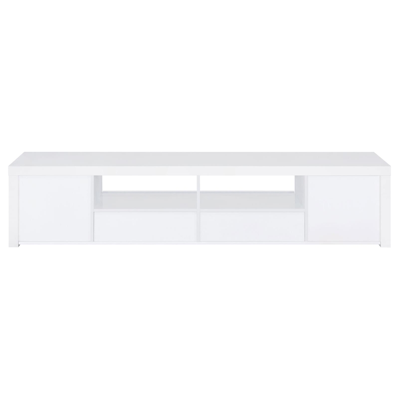 Jude 2-door Engineered Wood 79-inch TV Stand High Gloss White