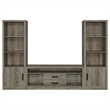 Burke 3-shelf Engineered Wood Media Tower Grey Driftwood