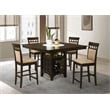 Gabriel 5-piece Square Counter Height Dining Set Cappuccino