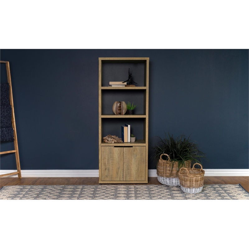 Tabby 3-shelf Engineered Wood Media Tower Mango