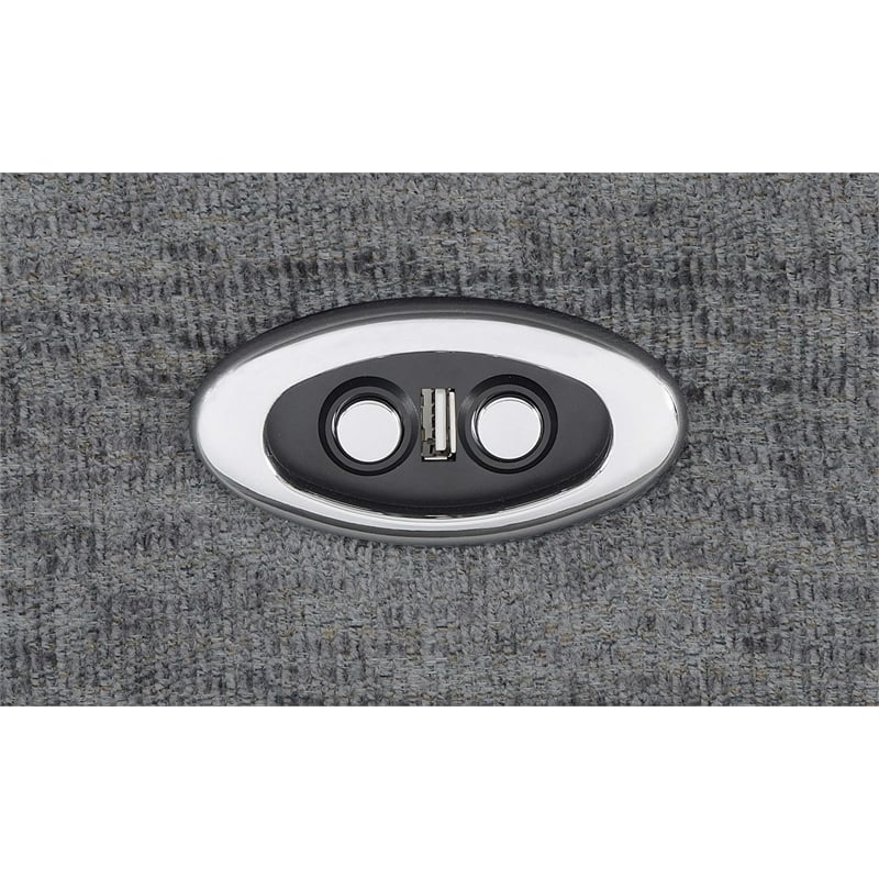 Bahrain Upholstered Power Sofa Charcoal