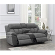 Bahrain Upholstered Power Loveseat Charcoal