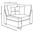 Cambria 4-piece Upholstered Modular Sectional Sofa Grey