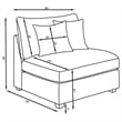 Cambria 5-piece Upholstered Modular Sectional Sofa Grey