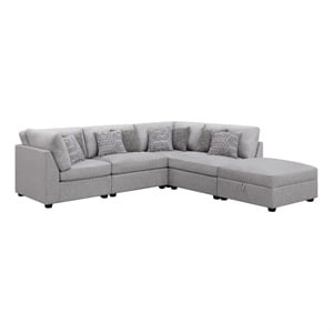 Cambria 5-piece Upholstered Modular Sectional Sofa Grey