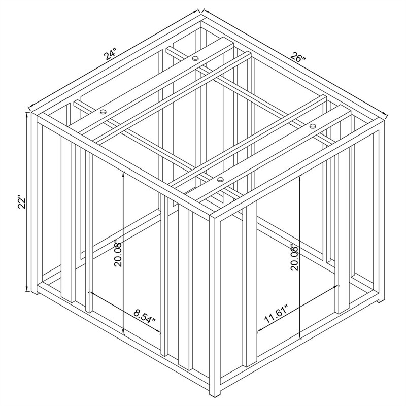 Adri Rectangular Glass Top Side End Table Black Nickel