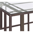 Adri Glass Top Entryway Console Table Black Nickel