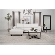 Caspian Upholstered Curved Arm Chaise Sectional Sofa White