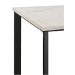 Tobin Square Marble Top End Table White and Black