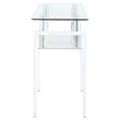 Dyer Rectangular Glass Top Entryway Sofa Console Table White