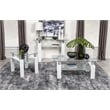 Dyer Rectangular Glass Top Entryway Sofa Console Table White
