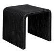 Cahya Woven Rattan Square End Table Black