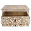 Mariska 3-drawer Wood Mandala Cabinet Distressed White