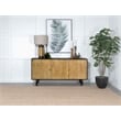 Coaster Aminah 3-door Wood Accent Cabinet in Natural and Black