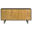Coaster Aminah 3-door Wood Accent Cabinet in Natural and Black