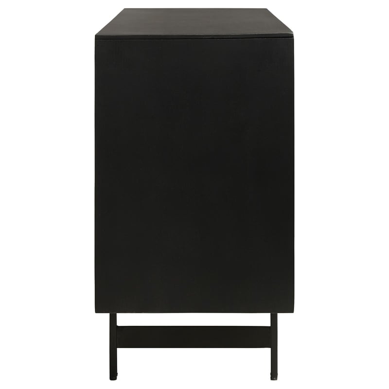 Coaster Aminah 3-door Wood Accent Cabinet in Natural and Black