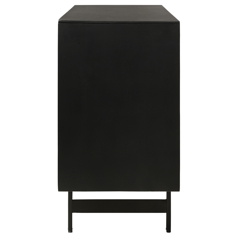 Coaster Aminah 3-door Wood Accent Cabinet in Natural and Black