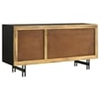 Coaster Aminah 3-door Wood Accent Cabinet in Natural and Black