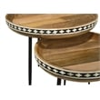Ollie 2-piece Solid Wood Bone Inlay Nesting Table Natural