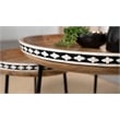 Ollie 2-piece Solid Wood Bone Inlay Nesting Table Natural