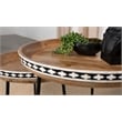 Ollie 2-piece Solid Wood Bone Inlay Nesting Table Natural