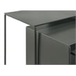 Imez 3-piece Rectangular Metal Nesting Table Set Grey
