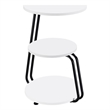 Hilly 3-tier Round Accent Side Table White and Black