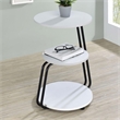 Hilly 3-tier Round Accent Side Table White and Black