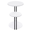 Hilly 3-tier Round Accent Side Table White and Black