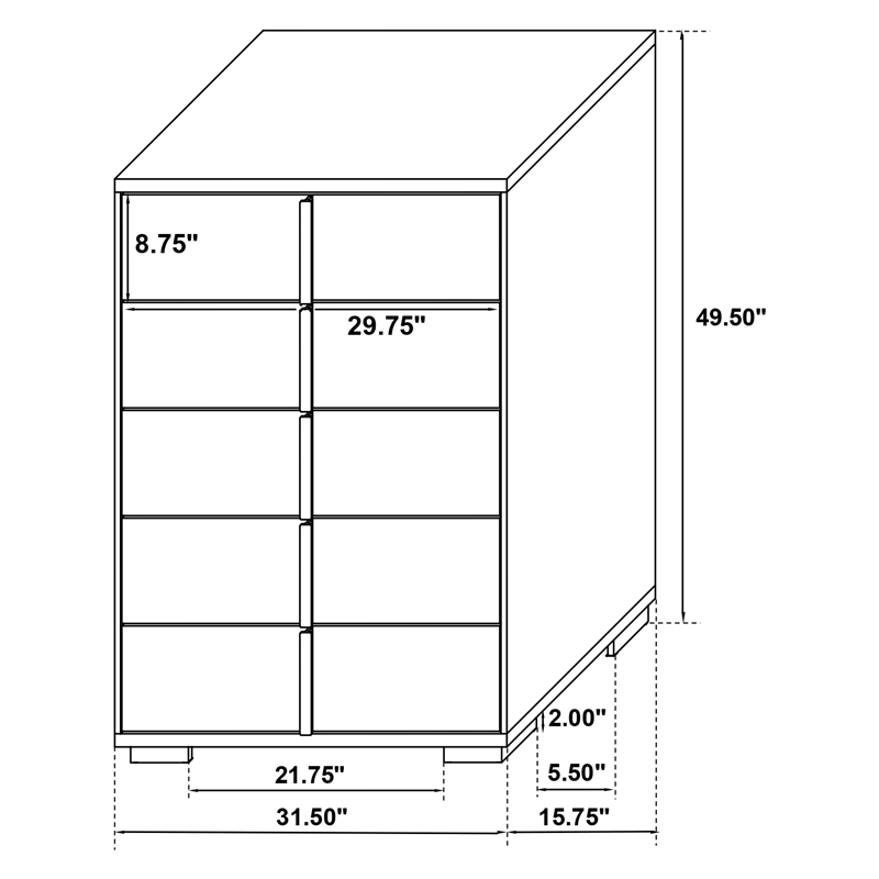 Marceline 5-piece Full Bedroom Set Black